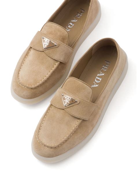 Prada suede calf loafers